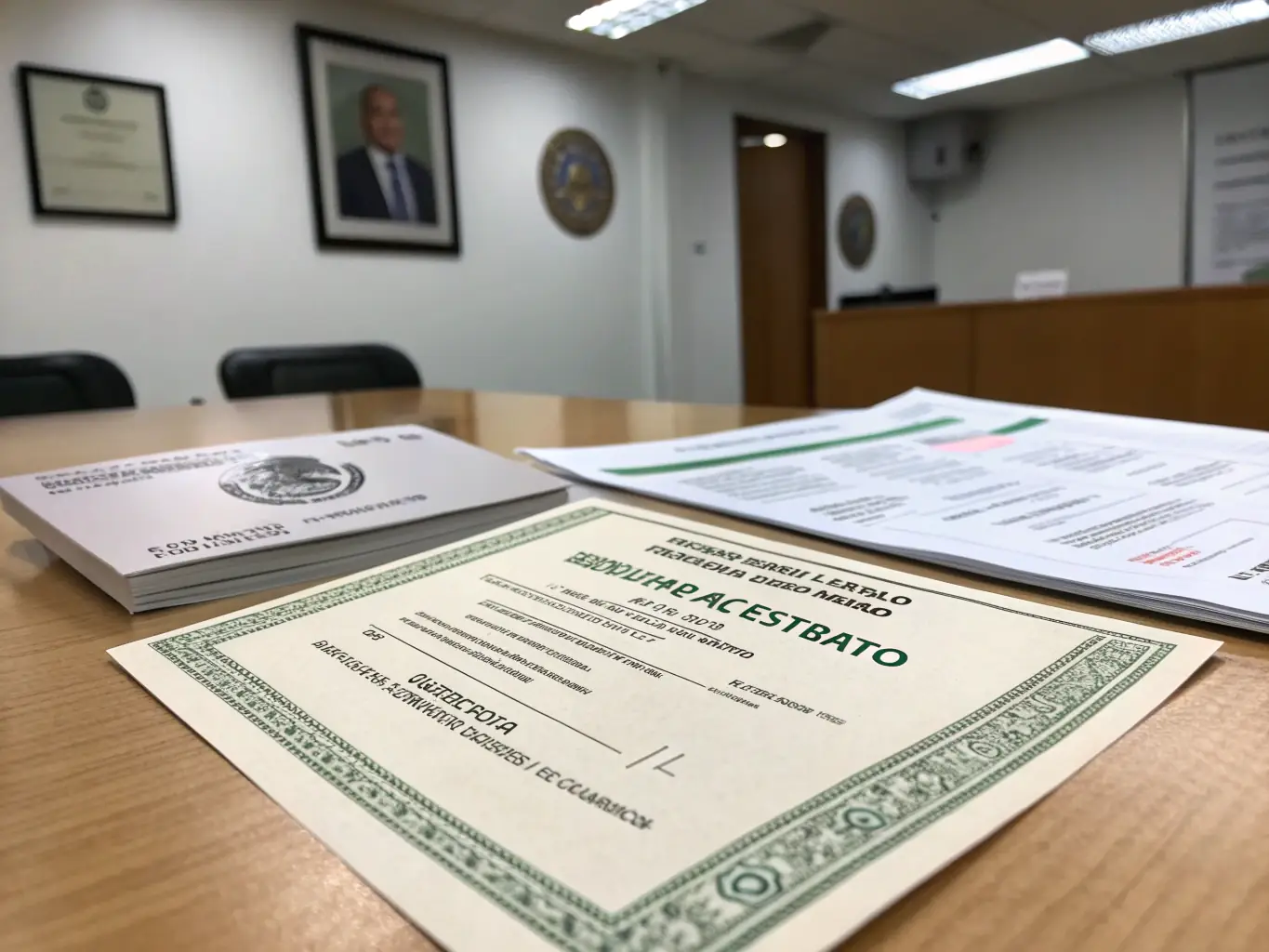 A close-up image of official Mexican legal documents being reviewed, emphasizing the importance of accuracy and compliance in legal processes.